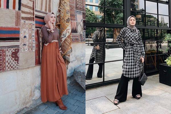 10 Outfit Hijab Dengan Tunik Dan Dress Ala Selebgram Helmi 8839