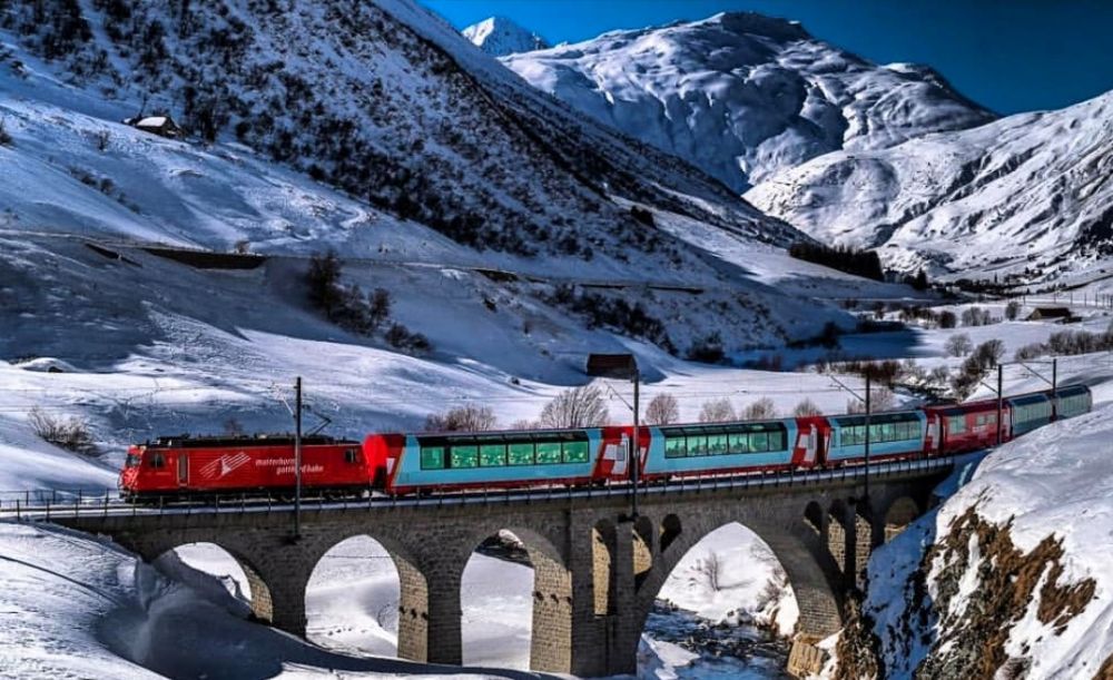 Glacier Express from Zermatt to St Moritz