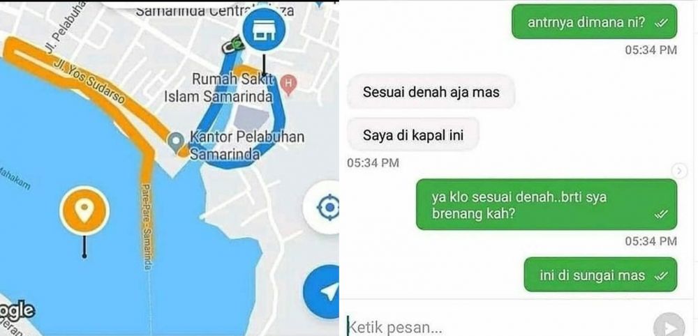 Kocak Gak Ada Obat! 10 Potret Kesalahan Map Driver Ojek Online