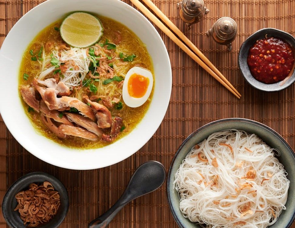 soto ayam - indonesian chicken noodle soup - glebe kitchen