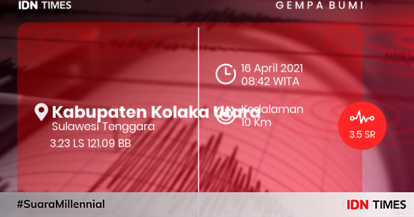 [breaking] bmkg: gempa bumi m 3. 5 di kabupaten kolaka utara