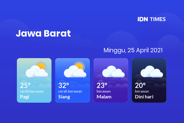 Cuaca Hari Ini 25 April 2021: Kabupaten Bandung Cerah Berawan Siang Hari, Berawan Sore Hari