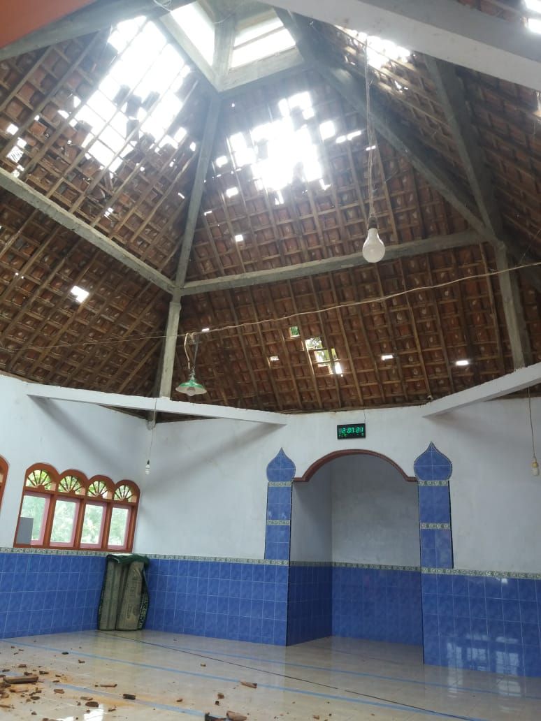 Imbas Gempa, Masjid hingga Rumah di Tulungagung Rusak Parah