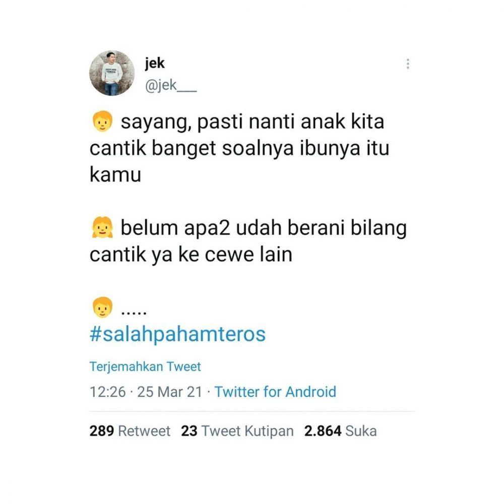 9 Tweet Kocak Pasangan Selalu Salah Paham, Putus Aja Lah! 