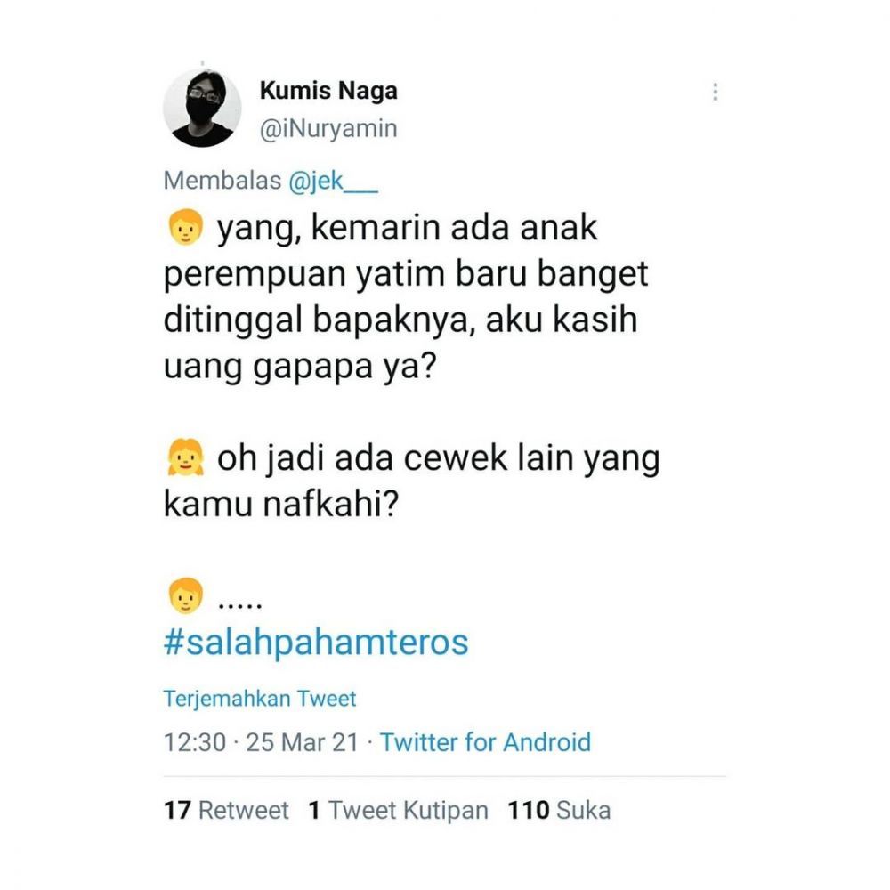 9 Tweet Kocak Pasangan Selalu Salah Paham, Putus Aja Lah! 