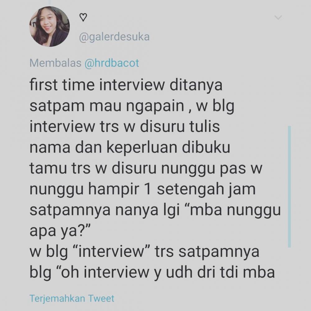 Pengalaman Interview