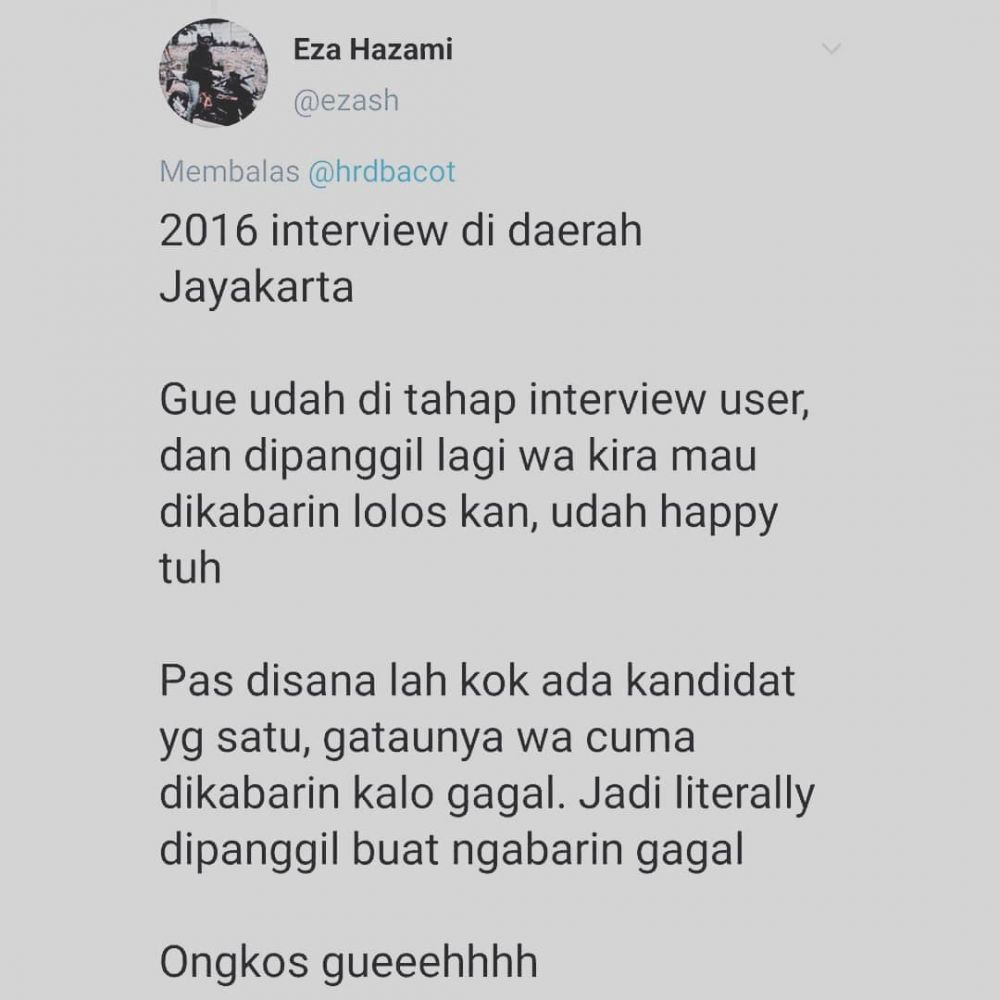 Pengalaman Interview