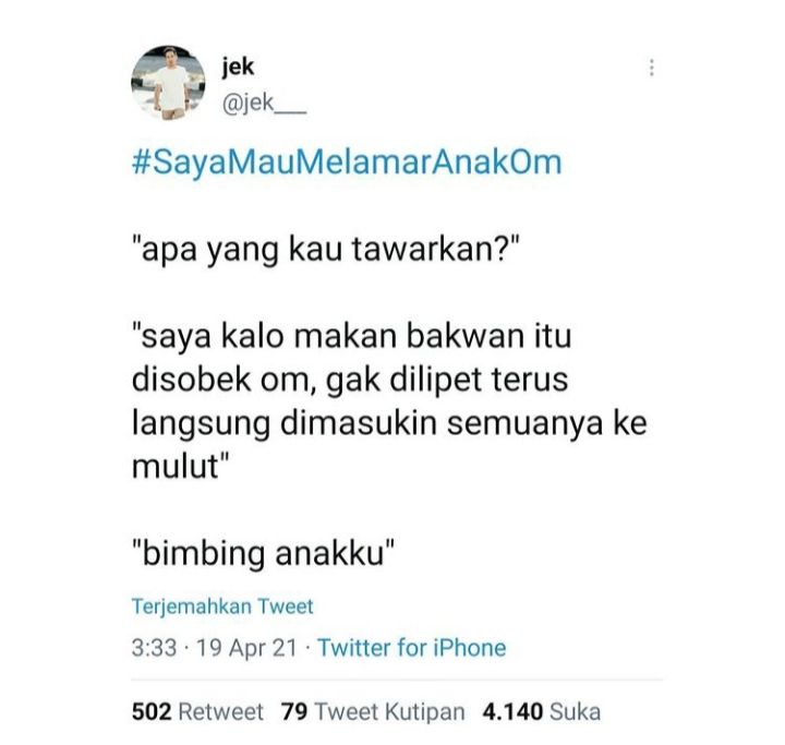 Mau melamar anak om