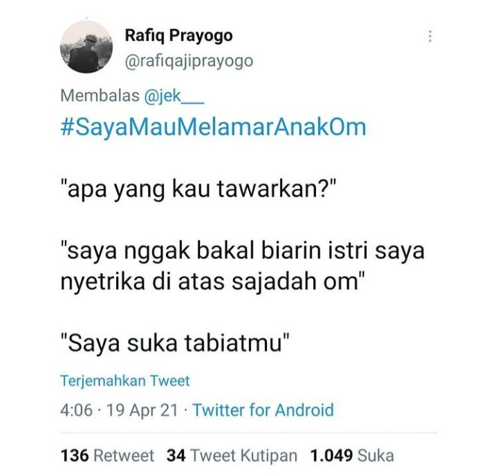 Mau melamar anak om