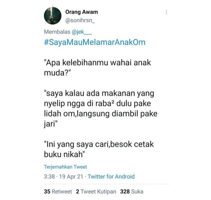 Mau melamar anak om