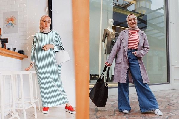 Tampil Trendi! 12 Padu Padan Motif Stripe ala Selebgram Chairunissa