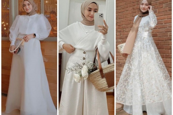 10 Ide Mix and Match Outfit Serba Putih ala Nisa Cookie, Cantik!