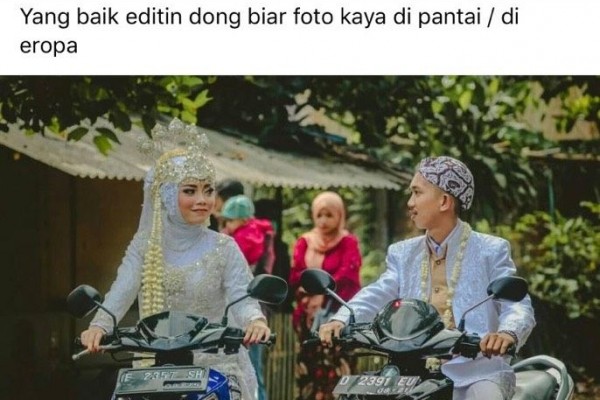 Sepasang Pengantin Minta Fotonya Diedit, Hasilnya Kocak Banget!
