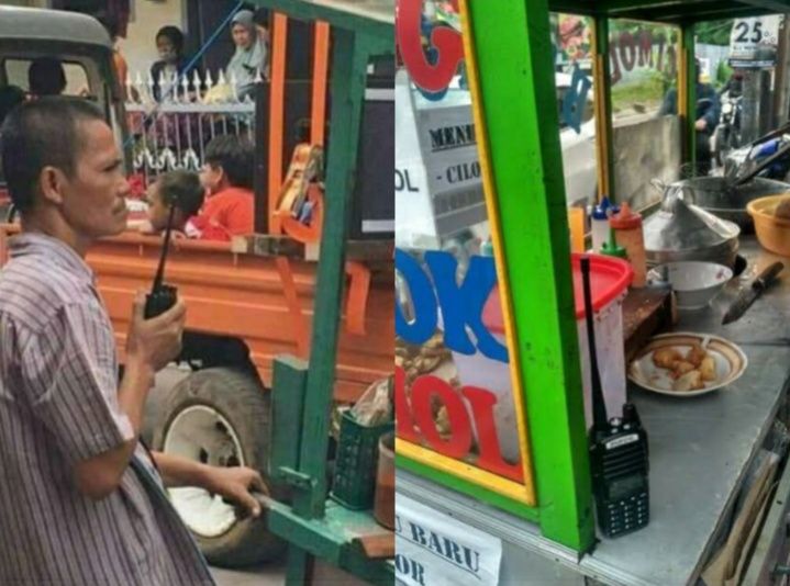 10 Foto Lucu Pedagang Keliling Ketauan Bawa Ht Lagi Nyamar