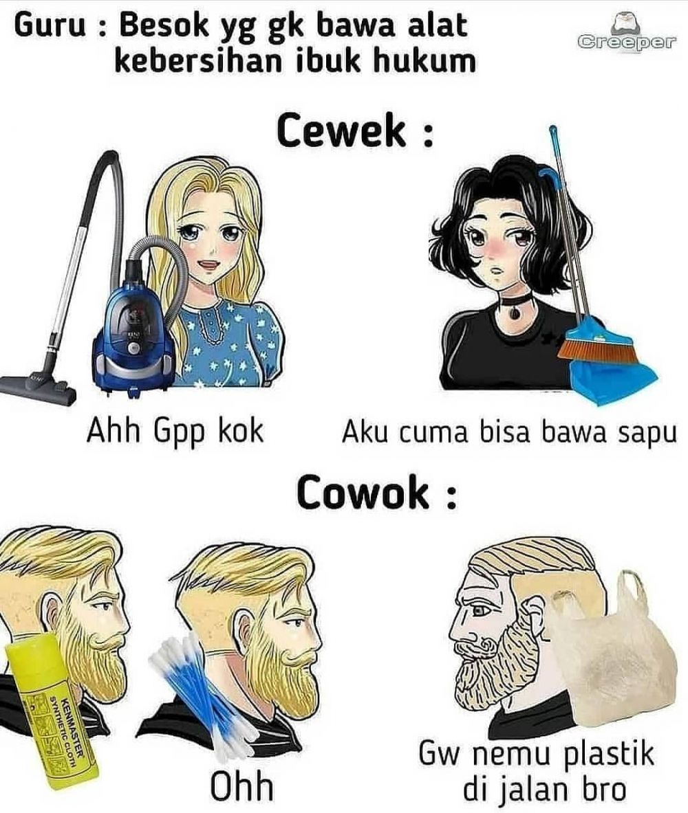 15 Meme Kocak Perbedaan Kebiasaan Cowok Vs Cewek Ngakak