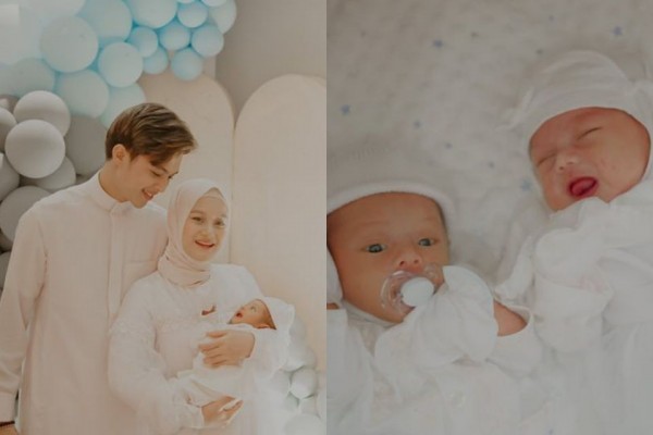 Tasyakuran Bareng, 10 Momen Akikah Baby Arshaka dan Sepupu