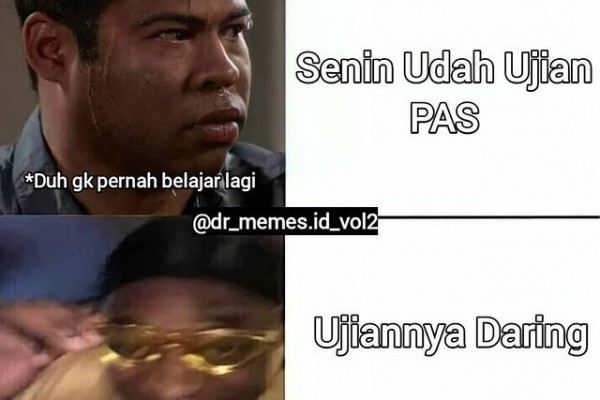 10 Meme Orang Keringatan karena Panik, Berani Hadapi?