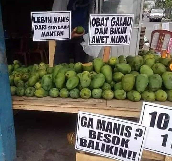 Bikin Greget! 12 Tulisan Kocak Promo Jualan Pedagang Indonesia