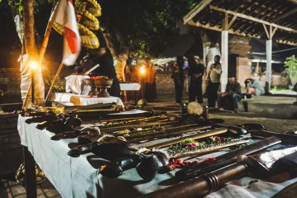 Budaya Jamasan Pusaka di Mojokerto, Disiram 9 Sumber Mata Air