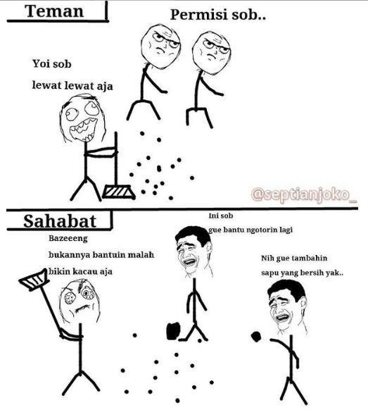 10 Meme Kelakuan Nyeleneh Sahabat Ini Ngeselin Bikin Ngakak