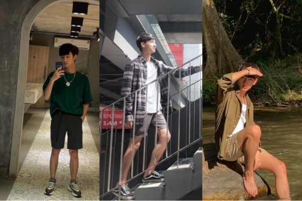 9 Ide Outfit Kasual Celana Pendek ala Chimon Wachirawit, Catchy Abis!