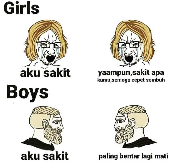 9 Meme Perbedaan Reaksi Cewek Vs Cowok Ini Relate Abis