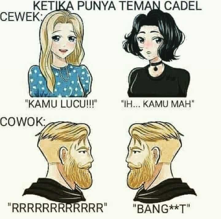 Meme Perbedaan Reaksi Cewek Vs Cowok Ini Relate Abis