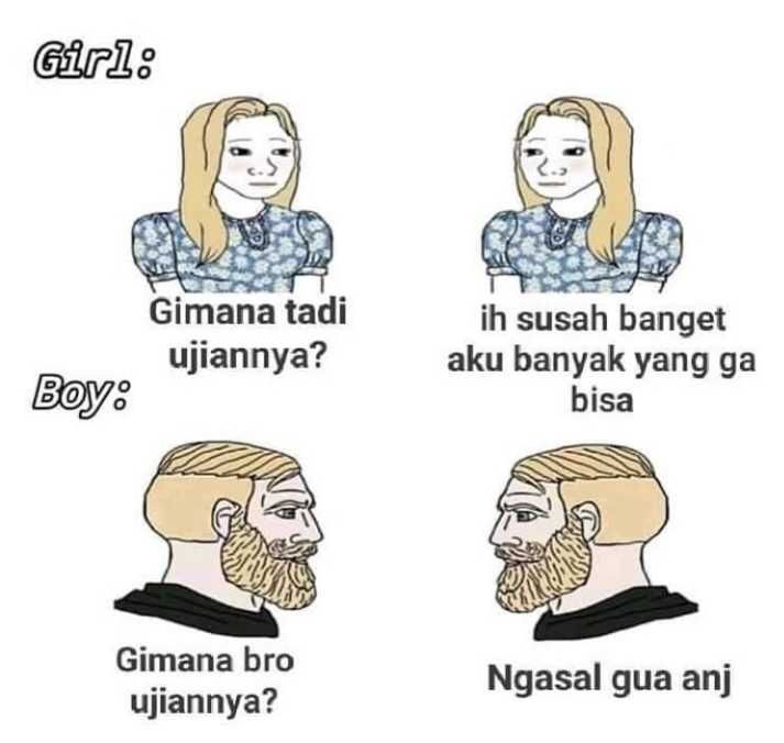 9 Meme Perbedaan Reaksi Cewek Vs Cowok Ini Relate Abis