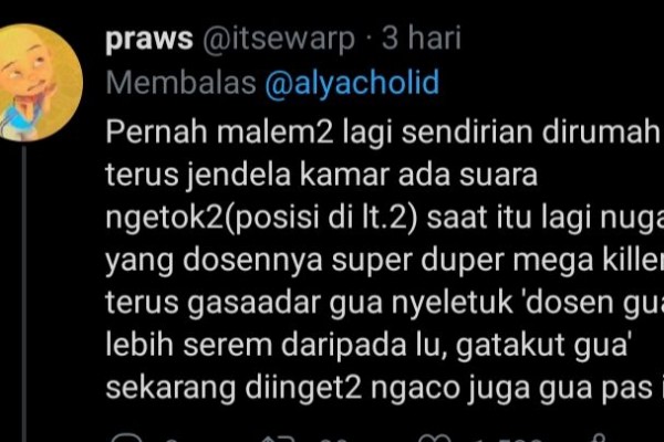 10 Cerita Warganet Mengomeli Setan Ini Bikin Gagal Seram