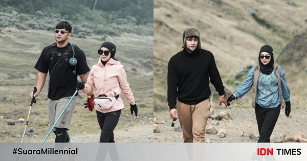 10 Potret Irish Bella Dan Ammar Zoni Naik Gunung Gede