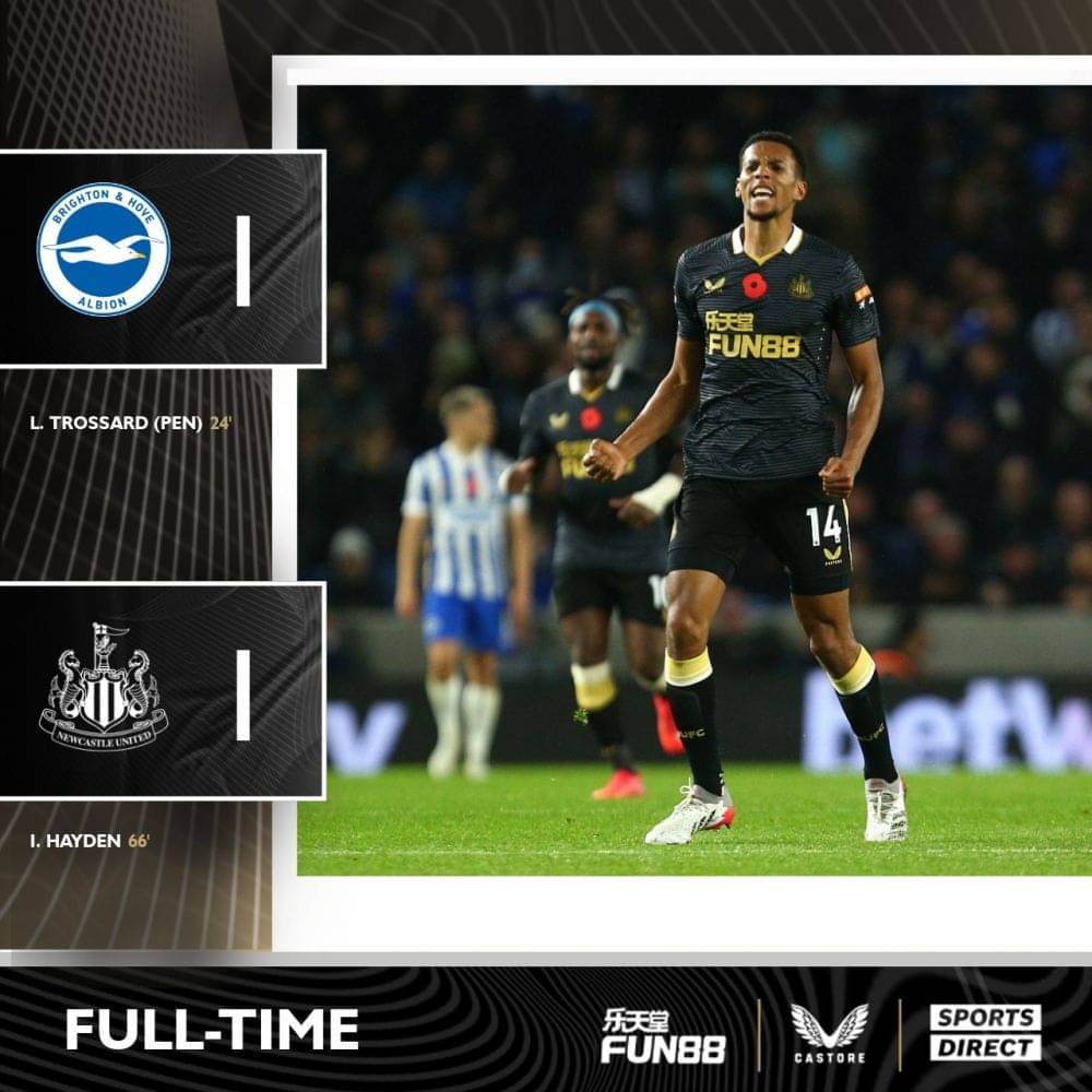 Berakhir Imbang, 5 Fakta Brighton Melawan Newcastle United