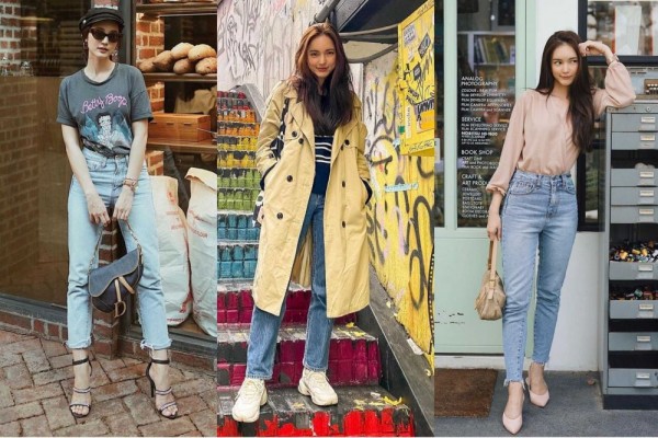 10 Inspirasi Gaya Kasual dengan Celana Jeans ala Bua Nalinthip, Simpel