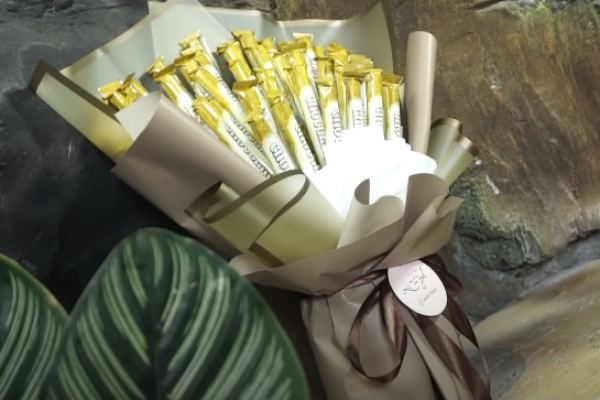 DIY Chocolate bouquet tutorial - cara membuat buket coklat/snack