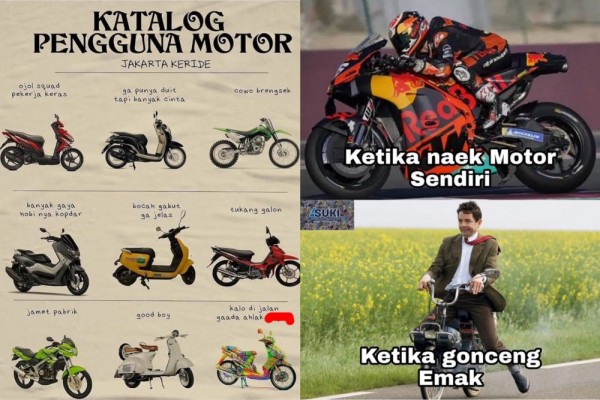 10 Meme Tipe Pengendara Motor Warga +62, Kamu yang Mana?