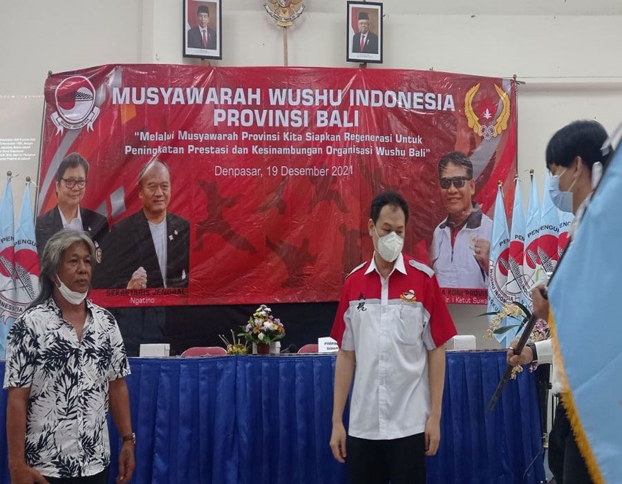 Calon Tunggal, Andra Jaya Terpilih Sebagai Ketua Umum Wushu Bali