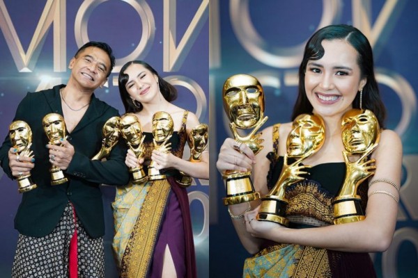 10 Potret Bahagia Beby Tsabina di IMA Awards 2021, Borong Piala!