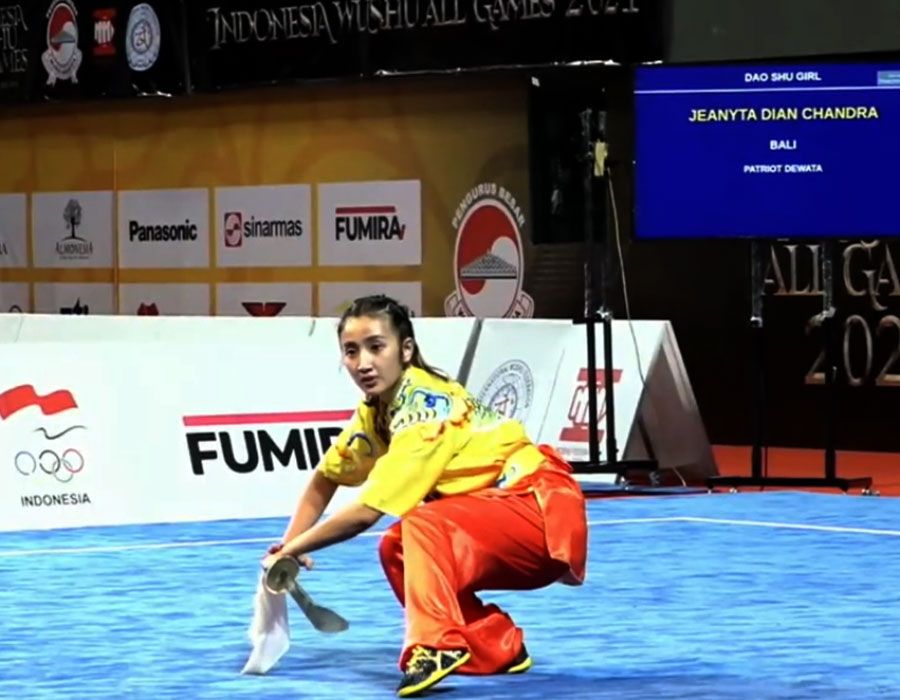 Atlet Wushu Bali Raih Medali Emas Pertama di Indonesia Wushu All Games