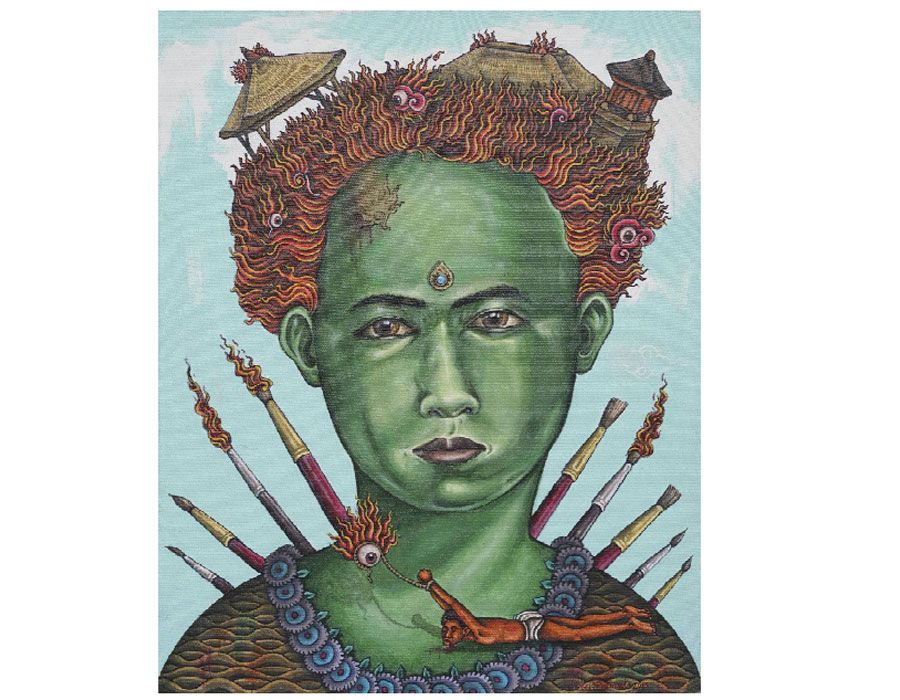 10 Potret Indahnya Lukisan Legenda Gaya Batuan Khas Bali