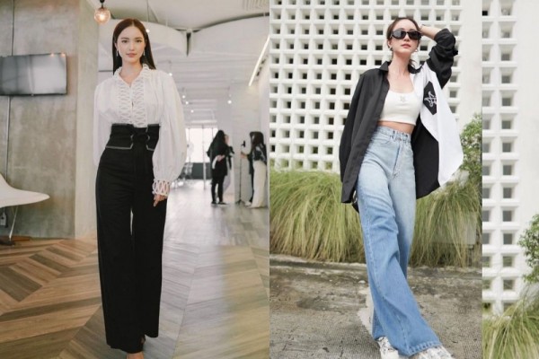 10 Ide Outfit Bernuansa Hitam Putih ala Bua Nalinthip, Mudah Ditiru!