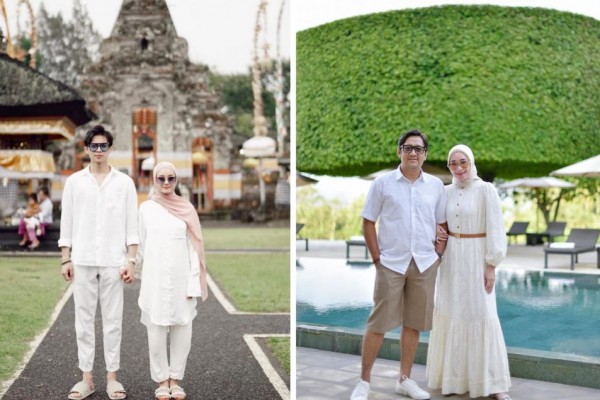 9 Potret Momen Pasangan Artis Pakai Baju Putih, Couple Goals!