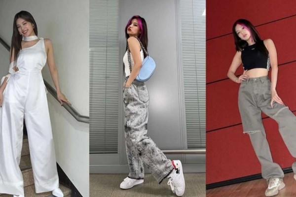 9 Inspirasi OOTD Palazzo Pants ala Yeji ITZY, Fashionable!