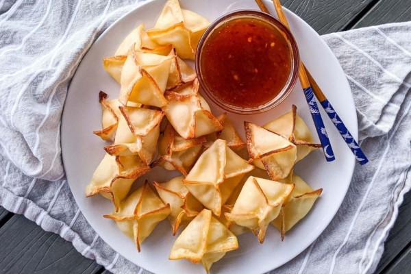 Resep Crab Rangoon, Pangsit Goreng Viral Isi Krim Keju yang Lumer