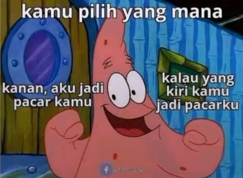 10 Meme Patrick saat Bucin, Inspirasi Stiker WhatsApp, nih!