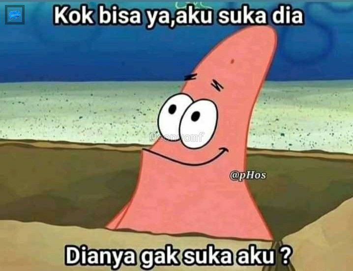 10 Meme Patrick saat Bucin, Inspirasi Stiker WhatsApp, nih!
