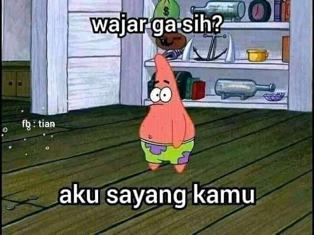 10 Meme Patrick saat Bucin, Inspirasi Stiker WhatsApp, nih!