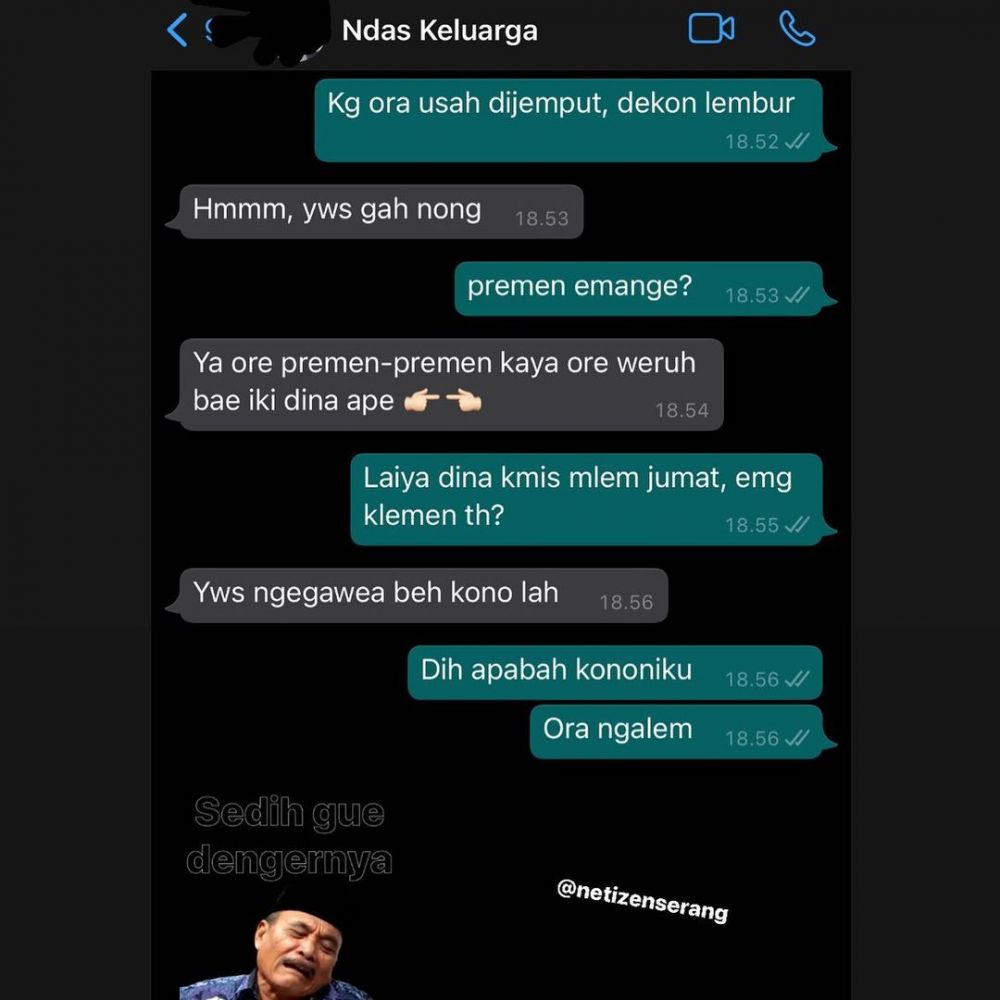 11 Chat dan Unggahan Lucu Media Sosial Bahasa Jaseng Ini Bikin Ngakak