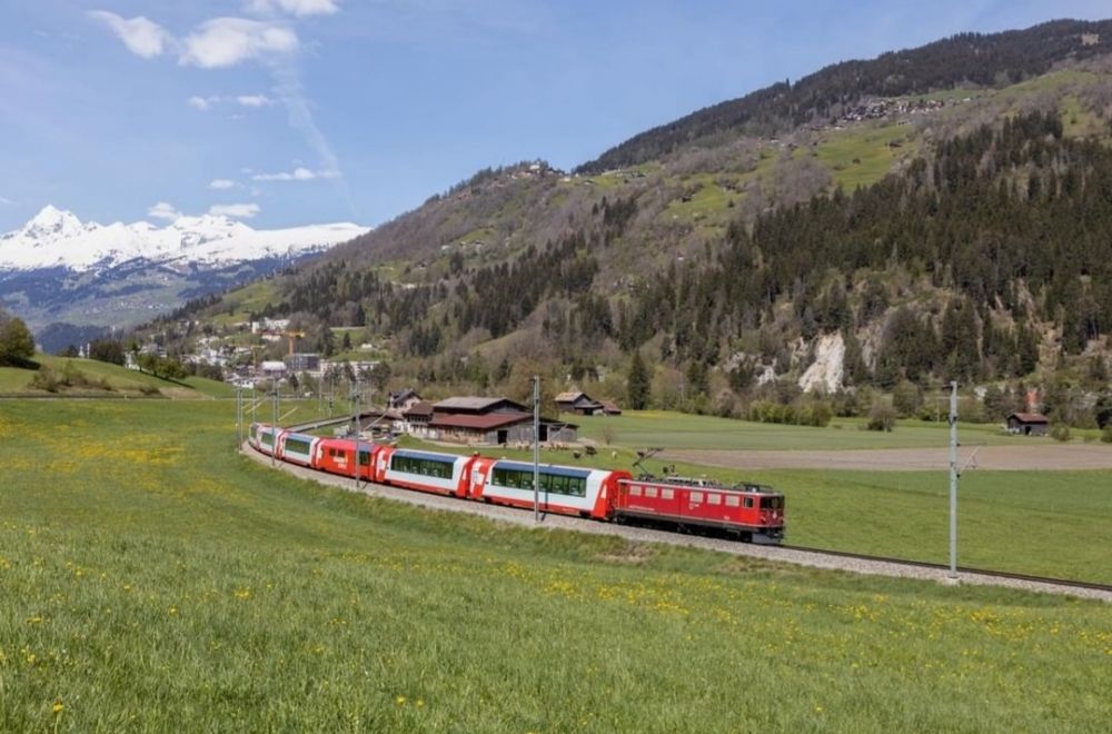 Glacier Express from Zermatt to St Moritz