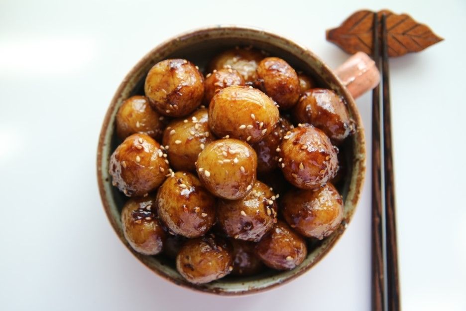 5 Trivia Algamja-jorim, Tiny Potatoes Marinated with Korean Soy Sauce