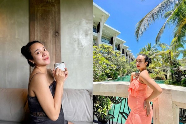 10 Potret Babymoon Dea Ananda di Bali, Pamer Babybump!