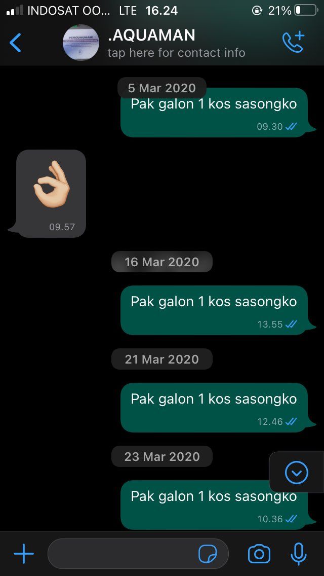 Ragam Chat Kocak Dengan Tukang Galon